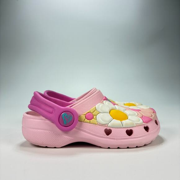 Skechers Foamies Heart Charmer Girly Land Clogs Pink Slip on Shoes Kids Size 7 - Picture 1 of 10